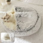 Plush Shell-Shaped Pet Bed