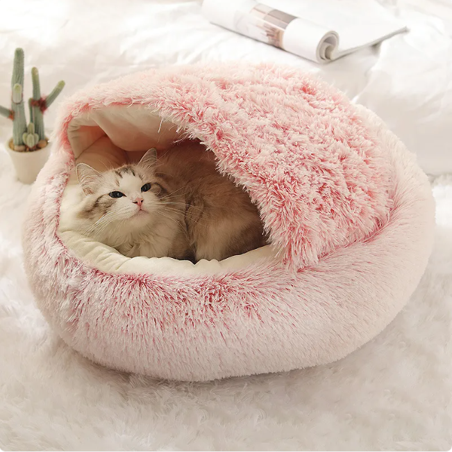 Plush Shell-Shaped Pet Bed