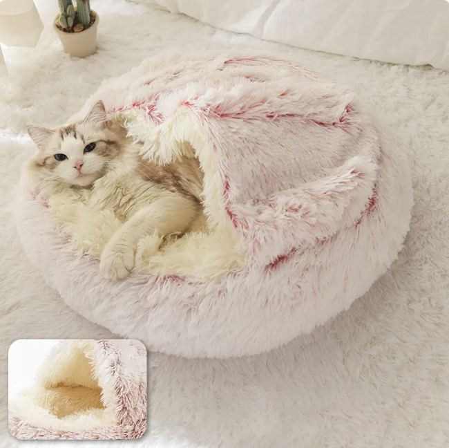 Plush Shell-Shaped Pet Bed