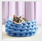 Handwoven Cotton Pet Bed for Dogs and Cats