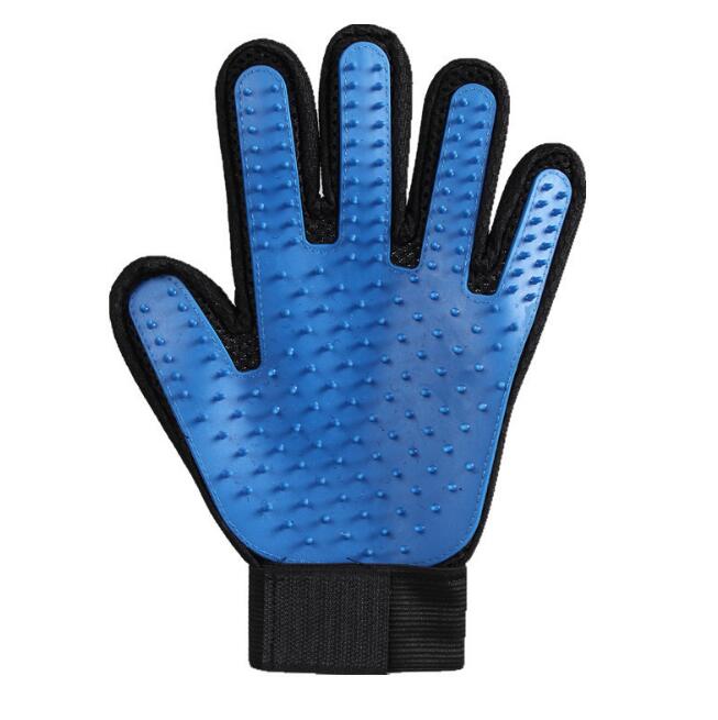 Pet Grooming Gloves for Cats and Dogs with Brush